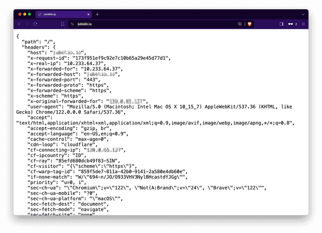 Example App in Main TLD Domain, with Cloudflare Tunnel